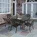 Newton Vivijason 7-Piece Patio Furniture Dining Set, All-Weather Cast Aluminum Outdoor Conversation Set | 59.5 W in | Wayfair CA006+03-7PCS-WFVJ