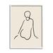 Stupell Industries Female Sitting Doodle Line Nude Drawing Framed Giclee Texturized Wall Art By Elizabeth Tyndall_aq-494 in Black/Brown | Wayfair