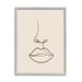 Stupell Industries Minimal Female Face Line Doodle Framed Giclee Texturized Wall Art By JJ Design House LLC_aq-580 in Black/Brown | Wayfair
