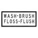 Stupell Industries Wash Brush Floss Flush Bathroom Rules Framed Giclee Texturized Wall Art By Cindy Jacobs_aq-451 in Black/Brown | Wayfair