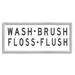 Stupell Industries Wash Brush Floss Flush Bathroom Rules Framed Giclee Texturized Wall Art By Cindy Jacobs_aq-451 in Black/Brown | Wayfair