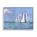 Stupell Industries Sailboats Drifting Vivid Blue Sky Giclee Texturized Wall Art By Nina Blue Wood in Blue/Brown | 24 H x 30 W x 1.5 D in | Wayfair