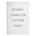 Stupell Industries Vitamin C Caffeine Kitchen Wall Plaque Art By Daphne Polselli in Gray/White | 19 H x 13 W x 0.5 D in | Wayfair aq-790_wd_13x19