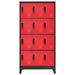 Williston Forge Locker Cabinet 35.4" x 17.7" x 70.9" Steel Metal in Red/Gray | 70.75 H x 35.5 W x 17.75 D in | Wayfair