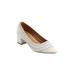 Wide Width Women's The Knightly Slip On Pump by Comfortview in White (Size 10 W)