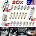 20PCs LED SMD Bulbs Kit Set Spare Parts for Car Interior Dome Map Door Courtesy License Plate Lights Festoon C5W T10 168 194 2825 Xenon-6000K