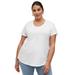 Plus Size Women's Scoop Neck Short Sleeve Tee by ellos in White (Size 34/36)