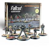 Fallout Wasteland Warfare: Brotherhood of Steel Core Box (Updated) - 7 Unpainted Resin Miniatures RPG Includes Scenic Bases 32MM Scale High Quality Figures Tabletop Roleplaying Game Minifigures