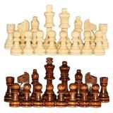 32Pcs Tournament Chess Pieces Game Set International Chess Pieces with No Board