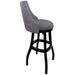 Latitude Run® 26" Grey Vinyl - Natural Wood/Upholstered in Gray/Black | 44 H x 22 W x 20 D in | Wayfair 36DC117FA6A84DDA9458FAE7D138FB43