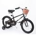 Nice C Kids Bike Cruiser Bike with Basket Coaster Brake and Training Wheels Boys Girls 12 14 16 18 20 inch (12 Black)