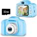 IZENGATE Upgrade Kids Selfie Camera Christmas Birthday Gifts for Boys Age 3-9 HD Digital Video Cameras for Toddler Portable Toy for 3 4 5 6 7 8 Year Old Boy with 32GB TF/SD Card-Blue