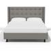 Lark Manor™ Aizlee Tufted Platform Bed Upholstered/Polyester in White | 47 H x 83 W x 85 D in | Wayfair 94B151DB056646CAB59BC3C2C05F4383