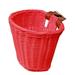 huaai bike basket kids front handlebar bike basket rattan woven bicycle basket red