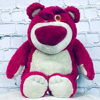 Disney Toys | Disney Store Lotso Huggin Bear 14” Strawberry Scented Plush - Toy Story 3 | Color: Gray/Pink | Size: 12”In X 14”In