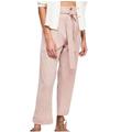 Free People Pants & Jumpsuits | Free People Rumors Yarn Dye Harem Pant High Waist Tie Belted At Waist Pants 0 | Color: Pink/White | Size: 0