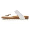 Pantolette LASCANA "Mule, Sandale, offener Schuh, Sommerschuh", Damen, Gr. 41, weiß, Obermaterial: 100% Lederimitat. Futter: 100% Textilmaterial. Decksohle: 100% Rindsleder. Laufsohle: 100% Synthetik, leicht glänzend, metallic, casual, Schuhe, mit...