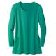 Longshirt CLASSIC BASICS "Longshirt" Gr. 46, grün (smaragd) Damen Shirts Jersey