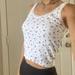 Brandy Melville Tops | Brandy Melville Floral Crop Top | Color: White | Size: S