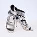 Michael Kors Shoes | Michael Kors Metallic Open Toe Heels Size (8.5) | Color: Silver | Size: 8.5