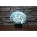 YSITIAN Brain 3D Illusion Night Light Acrylic Light 3D Arts Brain Model LED Light Colours Changing Bedroom Night Light Gifts G1116-443