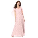 Plus Size Women's Sleeveless Lace Gown by Roaman's in Pale Blush (Size 24 W)
