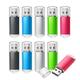 TOPESEL 10 Pack 8GB USB 2.0 Flash Drive Memory Stick Thumb Drives (5 Mixed Colors: Black Blue Green Red Silver)