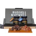 Russell & Atwell Fresh Chocolate | Luxury Chocolate Gifts | Milk Chocolate & Salted Caramel Truffles | Refillable Glass Jars | UK Made | Gift Box Contains 2 x 160g Jars