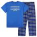 Men's Concepts Sport Powder Blue/Gray Los Angeles Chargers Big & Tall Flannel Sleep Set
