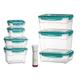 Sareva Vacuum Food Storage Container, 8 Pieces, XL, Transparent