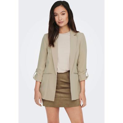 Kurzblazer ONLY "ONLKAYLE-ORLEEN 3/4 BLAZER TLR NOOS", Damen, Gr. 34 (XS), braun (oxford tan), Web, Obermaterial: 92% Polyester, 8% Elasthan, unifarben, modisch, regular fit normal, 3/4-Ärmel, Blazer Image