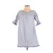 Love Sam Casual Dress - Popover: Blue Dresses - Women's Size X-Small