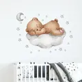 Stickers Muraux Chat Lapins Mignons pour Chambre d'Enfant Décoration de Chambre d'Enfant Bébé