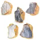 Irregualr – bague en pierre de Quartz pour femmes Agate solaire couleur or bijoux à doigt ouvert