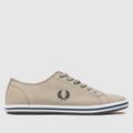 Fred Perry kingston leather trainers in light grey