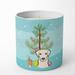 Caroline's Treasures Christmas Tree & Yellow Labrador 10 Oz Decorative Soy Candle Soy in Blue/Brown/Green | 3.75 H x 3.25 W x 3.25 D in | Wayfair