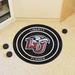 Black/Red 27 x 27 x 0.25 in Kitchen Mat - FANMATS Liberty_Liberty Hockey Puck Rug - 27In. Diameter Plastic | 27 H x 27 W x 0.25 D in | Wayfair