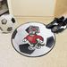 Black/Red 27 x 27 x 0.25 in Kitchen Mat - FANMATS NC State_NC State Wolfpack Soccer Ball Rug - 27In. Diameter Plastic | Wayfair 35787