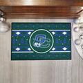 Blue/Green 30 x 19 x 0.25 in Kitchen Mat - FANMATS Georgia College_Georgia College Bobcats Holiday Sweater Starter Mat Accent Rug - 19In. X 30In. Plastic | Wayfair