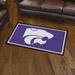 Indigo 60 x 36 x 0.5 in Kitchen Mat - FANMATS Kansas State_Kansas State Wildcats 3Ft. X 5Ft. Plush Area Rug, Nylon | 60 H x 36 W x 0.5 D in | Wayfair