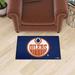 Blue/Orange 30 x 19 x 0.25 in Kitchen Mat - FANMATS Edmonton Oilers_NHLRETRO Edmonton Oilers Starter Mat Accent Rug - 19In. X 30In. Plastic | Wayfair