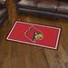 Red 60 x 36 x 0.5 in Kitchen Mat - FANMATS Louisville_Louisville Cardinals 3Ft. X 5Ft. Plush Area Rug Plastic | 60 H x 36 W x 0.5 D in | Wayfair