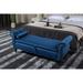 63" Velvet Multifunctional Storage Rectangular Sofa Stool with Buttons Tufted Nailhead Trimmed Solid Wood Legs with 1 Pillow