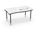 MooreCo Hierarchy Creator Activity Table Porcelain Steel Whiteboard Wavy Rectangle Top Metal/Whiteboard | 32 H x 58.8 W x 32.6 D in | Wayfair 70526