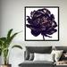 Oliver Gal Black Peony - Picture Frame Graphic Art Paper in Black/Gray/White | 42 H x 42 W x 0.8 D in | Wayfair 47118_40x40_PAPER_FLAT