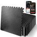 SereneLife 24" L x 24" W x 0.5" Foam Mat Foam in Black | 24 H x 24 W x 0.5 D in | Wayfair SQFT-B25