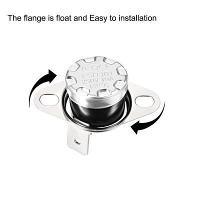 Temperature Control Switch, Thermostat KSD301 10A Normally Closed 5pcs