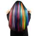 13 Pcs Colored Party Colorful in Hair Extensions 55cm Straight Synthetic Hairpieces Rainbow