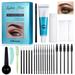 Eyelash Eyebrow Tint Kit Semi Permanent Brow Dye Tattoo Cream with Brush Kit