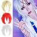 FLW Wig Short Style Adjustable High Temperature Fiber Men Anime Cosplay Hairpiece for Party